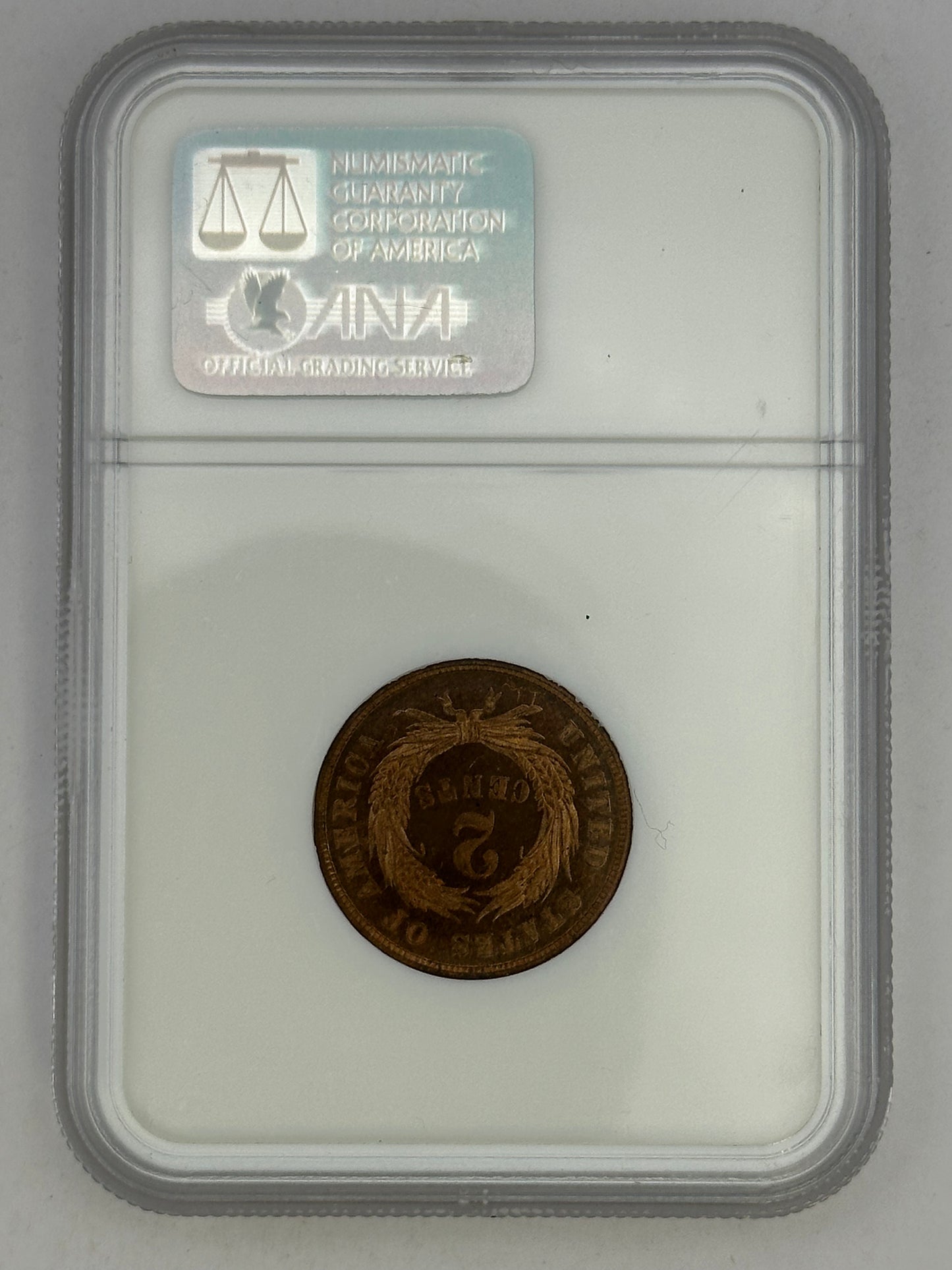 1871 2C RED PF 66 Tied 2nd Finest