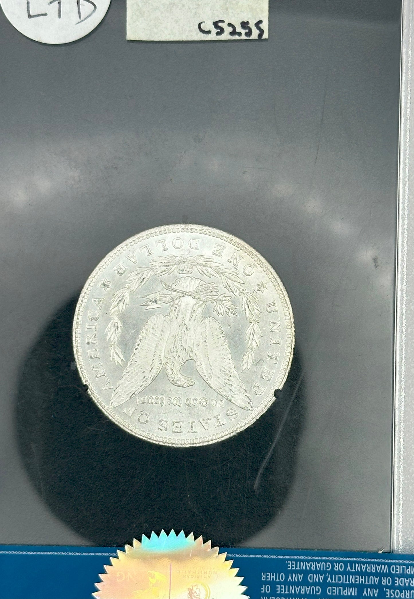 1881-CC Morgan Silver Dollar GSA Box and Paper