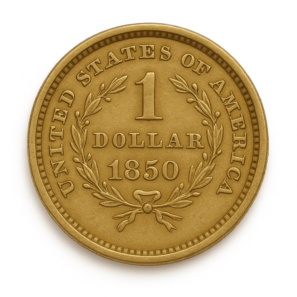 1850 Gold Dollar Type 1