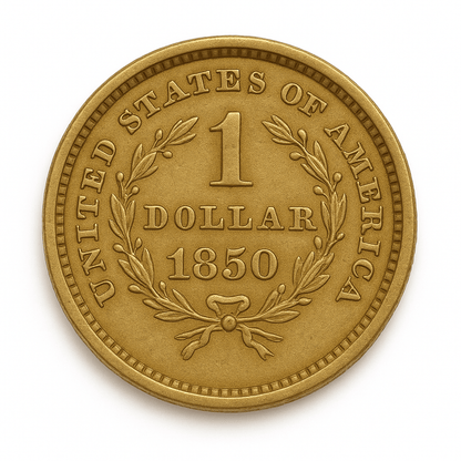 1850 Gold Dollar Type 1