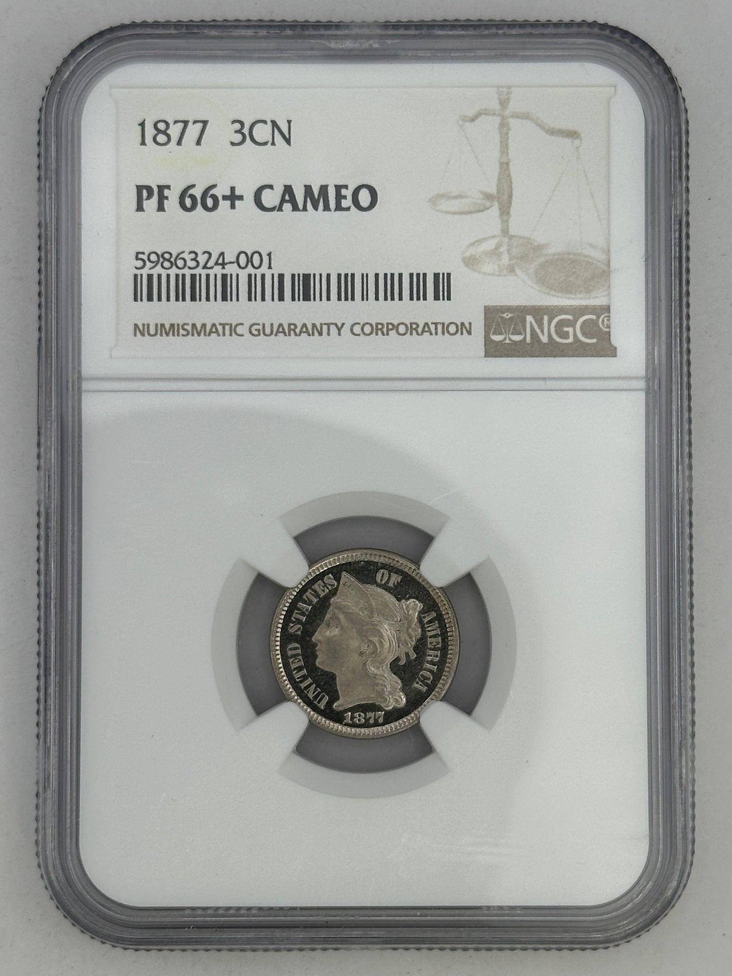1877 3CN PF 66+ plus CAMEO
