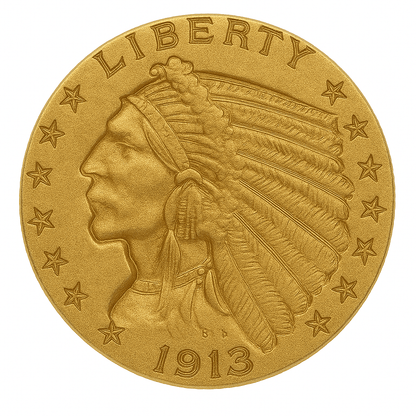 1913 $2.50 Gold Indian