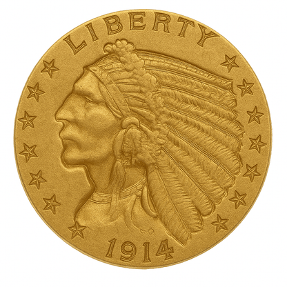 1914-P $2.50 Gold Indian