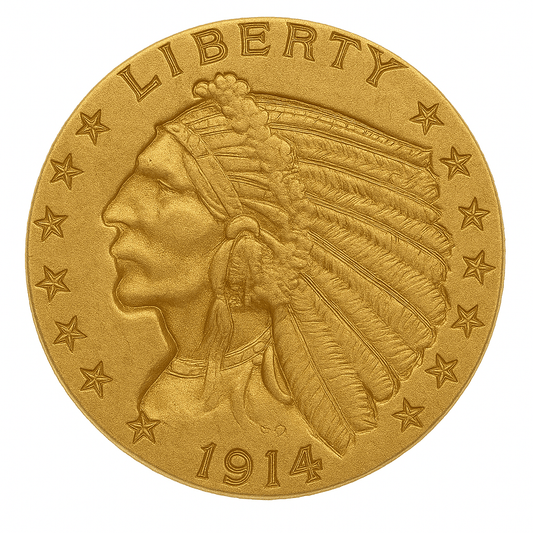 1914-P $2.50 Gold Indian