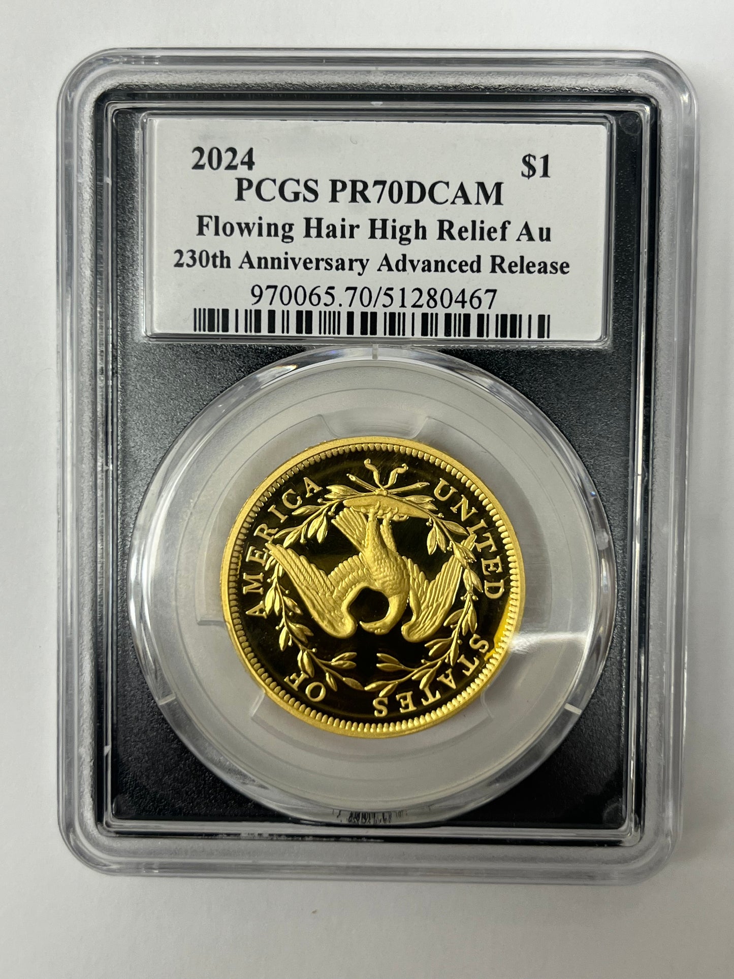 2024 RARE Paul C. Balan (Signed) PR70DCAM $1 Gold High Relief AU 230th Anniversary Signature Series