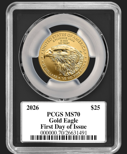 2026 RARE Paul C. Balan (Signed) MS70 $25 Gold Eagle FDOI Black Label Signature Series