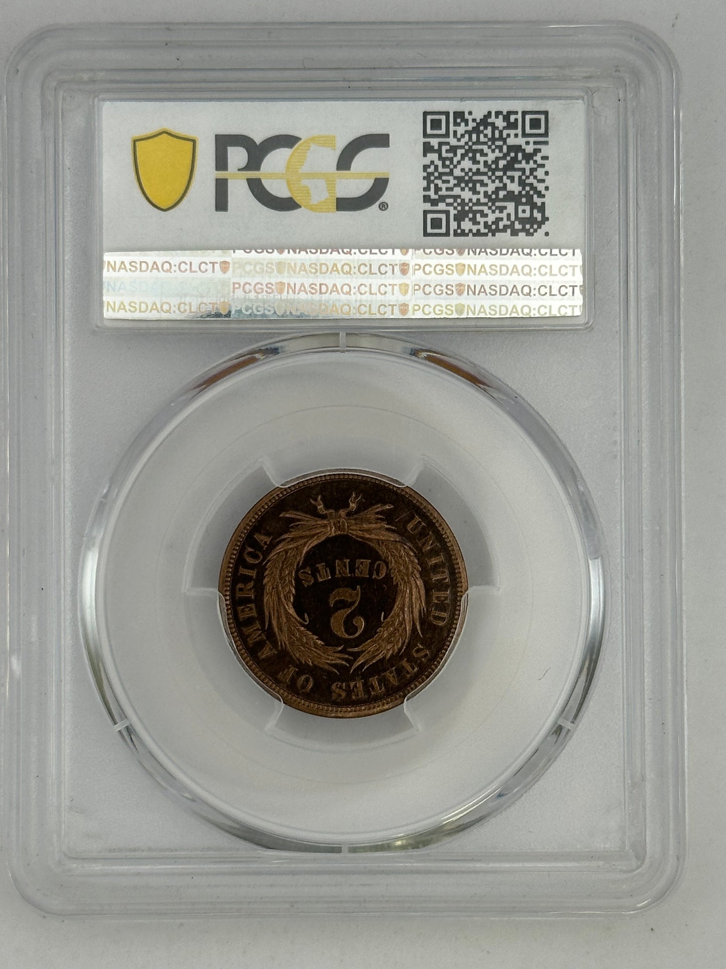 1868 2c PR-66 RD PCGS Pop 17/2 Tied 2nd Finest Known