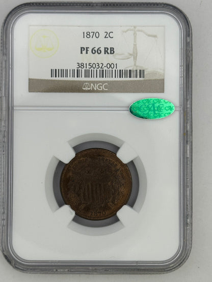 1870 2C PF 66 RB NGC with CAC