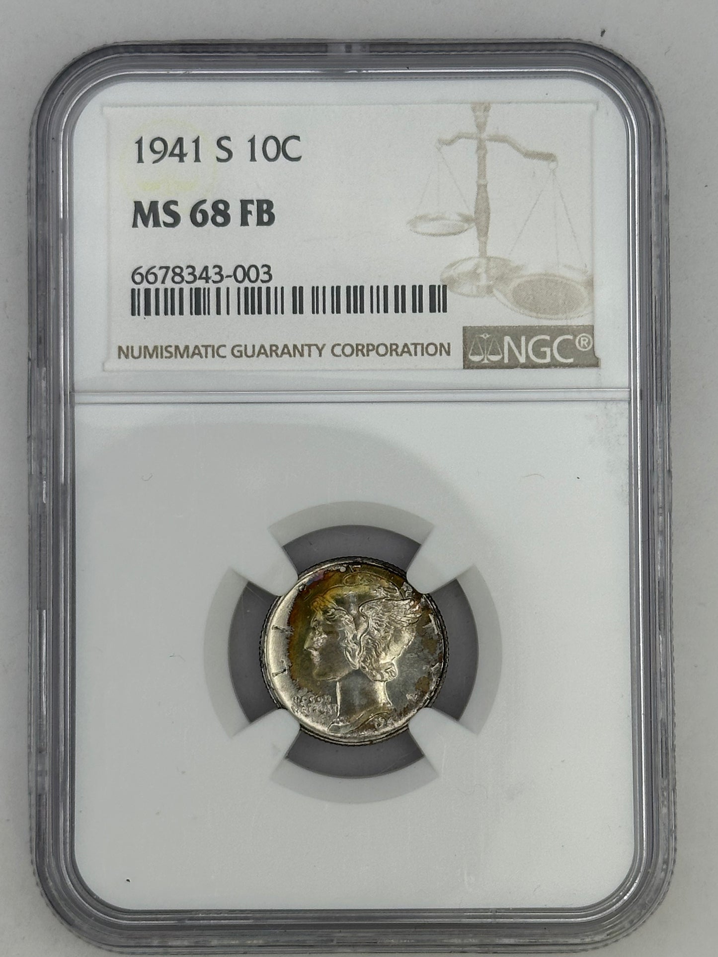 1942 10C Mercury Full Band POP 18 with only 1 better