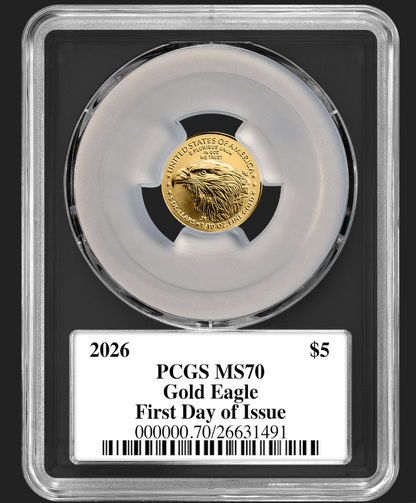 2026 RARE Paul C. Balan (Signed) MS70 $5 Gold Eagle FDOI Black Label Signature Series