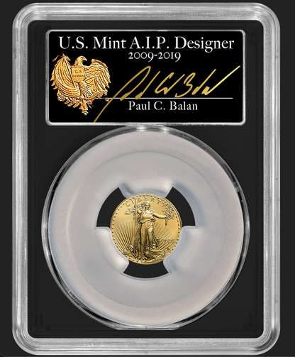 2026 RARE Paul C. Balan (Signed) MS70 $5 Gold Eagle FDOI Black Label Signature Series