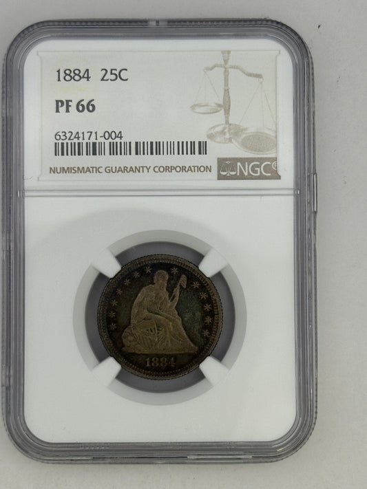 1884 25c PR66 NGC