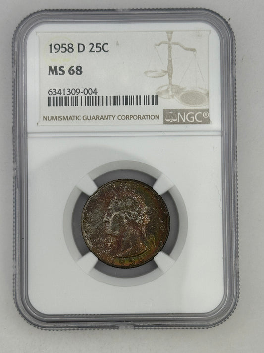 1958 D 25C MS 68