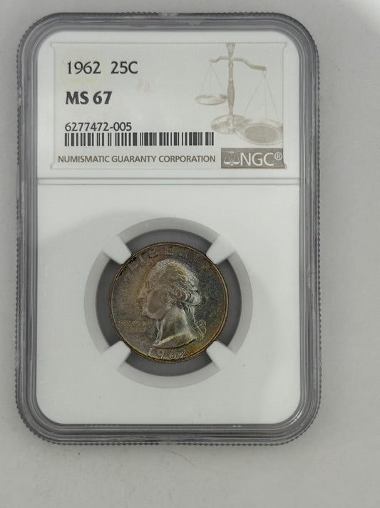 1962 Washington 25C MS 67